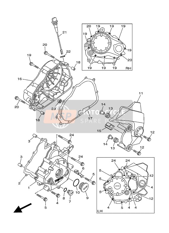 5YPE54510000, Gasket, Crankcase, Yamaha, 1